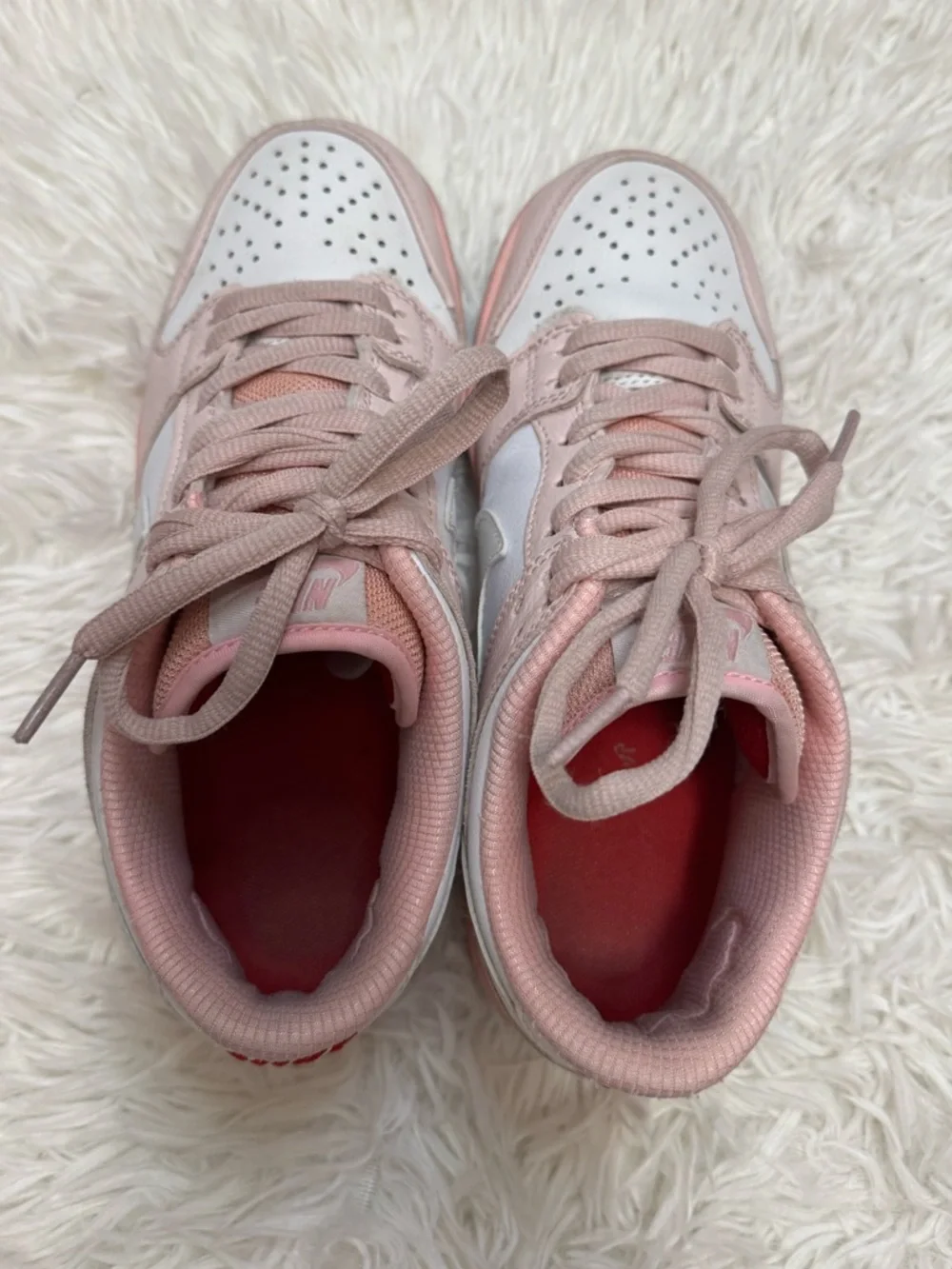Nike Dunk Low Pink and White Women's Sneakers